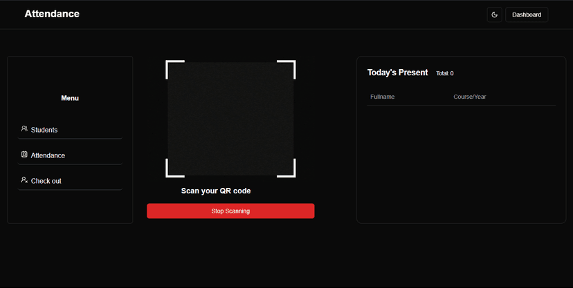 Web-Based QR Code Attendance System